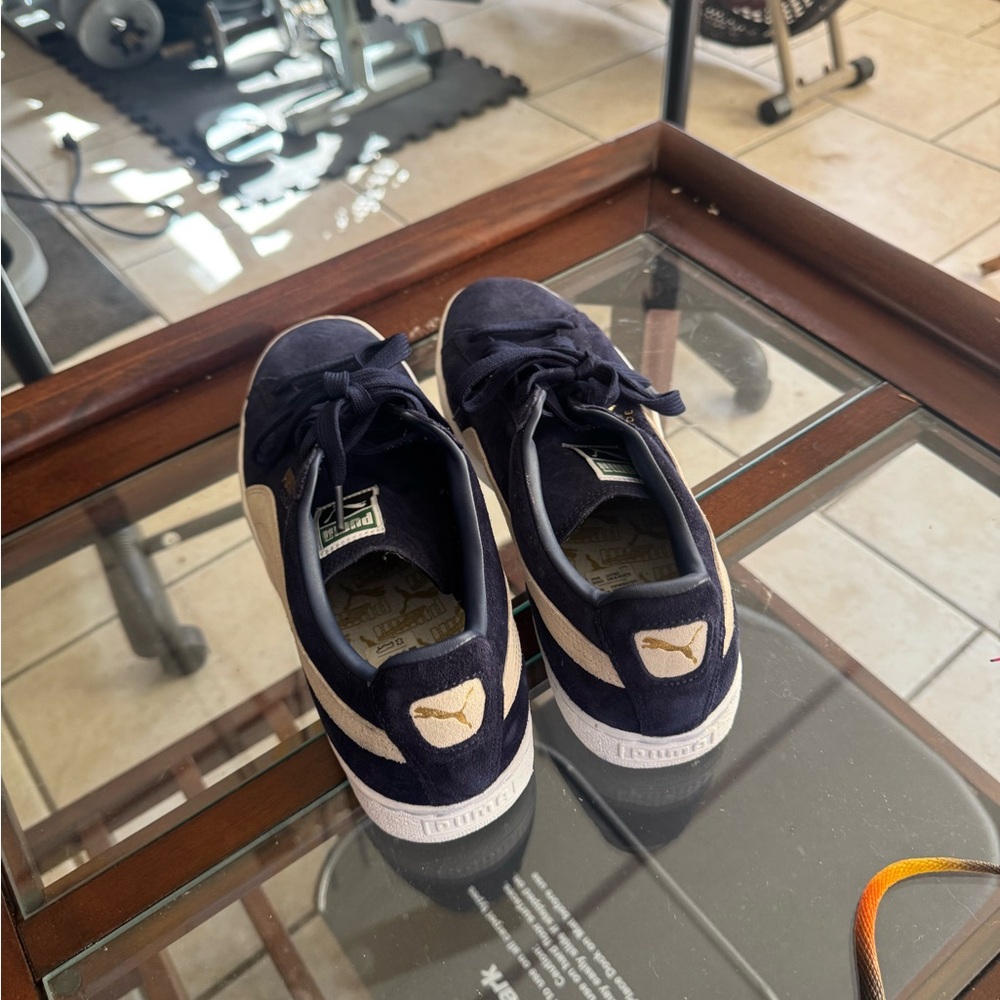 Puma Blue and Cream Sneakers for Everyday Style